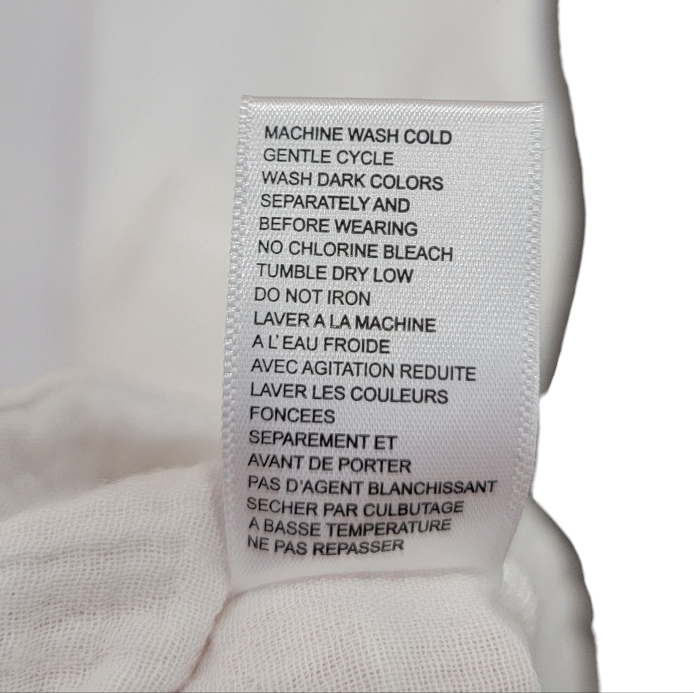 Aimee Kestenberg White Gauzy Waffle-knit Loungewear Cover-up Dress Women’s L - Picture 13 of 16